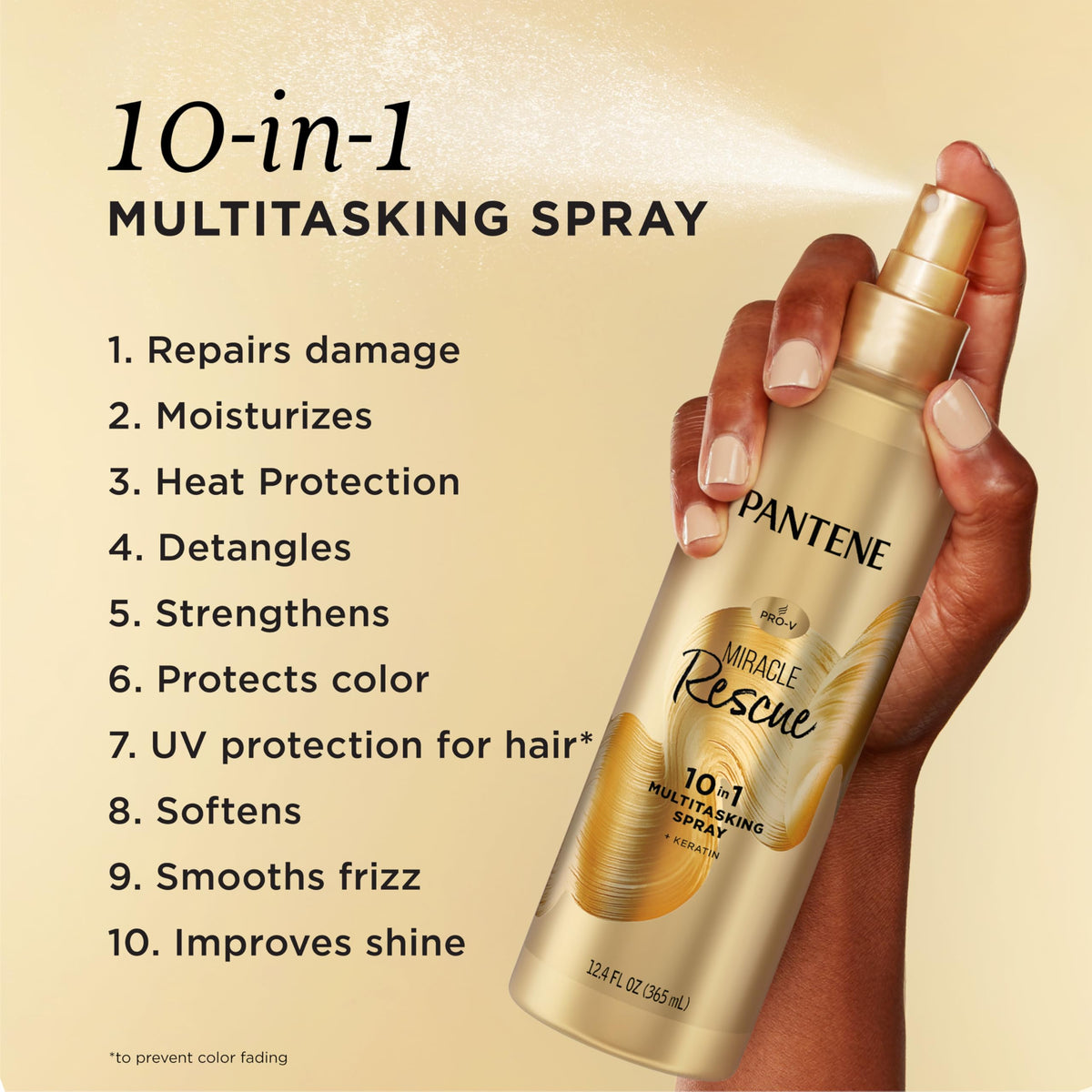 Miracle Rescue 10in1 Multitasking Spray + Keratin, 12.4 oz