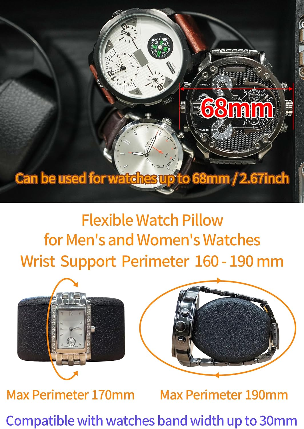 Oryx Watch Winder for 4/6/9 Automatic Watches Rotating Watch Box for Rolex | Watch Rotator Display Case Extra Watches