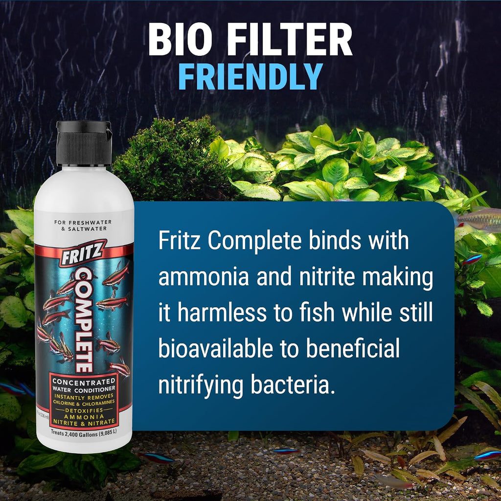 Fritz Complete – Concentrated Water Conditioner/Tap Water Dechlorinator, Instantly Detoxifies Chlorine, Chloramines
