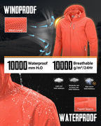 Men's Packable Rain Jacket Waterproof Raincoat with Hood