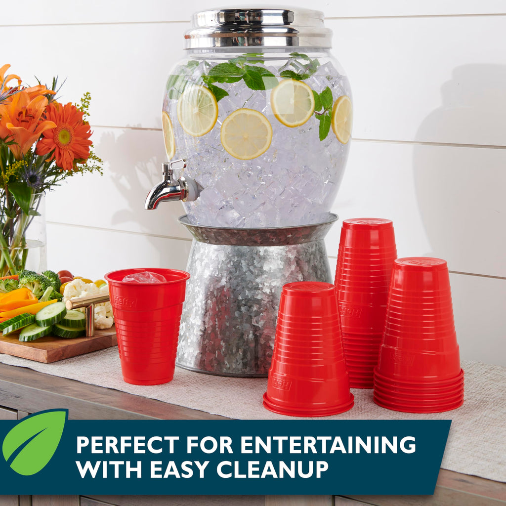 EcoSave Compostable Party Cups, 18 oz, 16 Count (Pack of 3), 48 Total