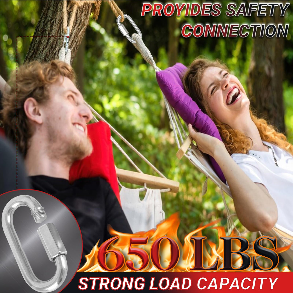 1.95IN Quick Link,Heavy Duty Locking Carabiner (12PCS,Silver)