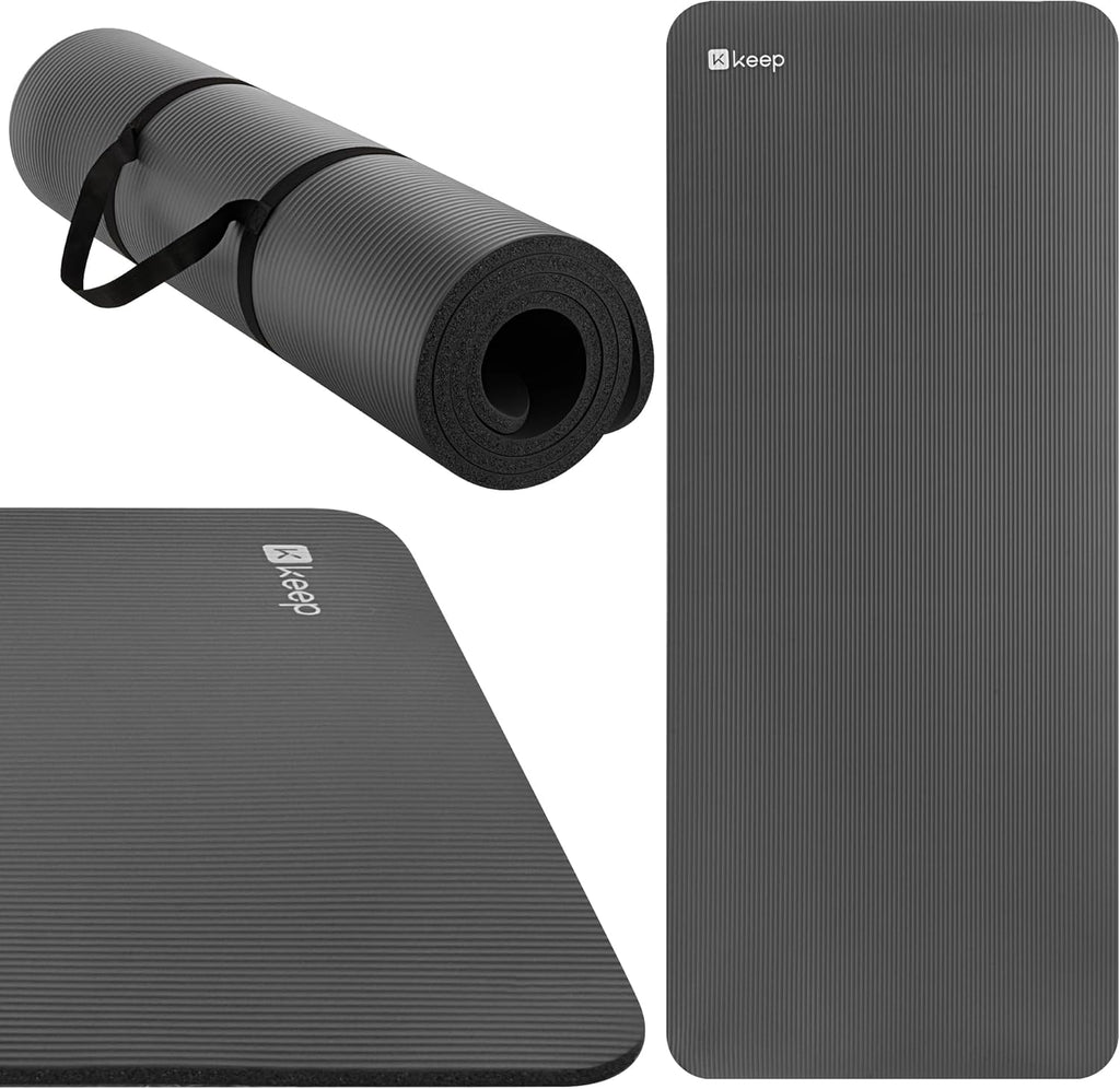 Extra Thick NBR Yoga Mat for Women & Men, 15mm Thick, 72”x32” Large Exercise Mat with Non-Slip Workout Mat for Yoga