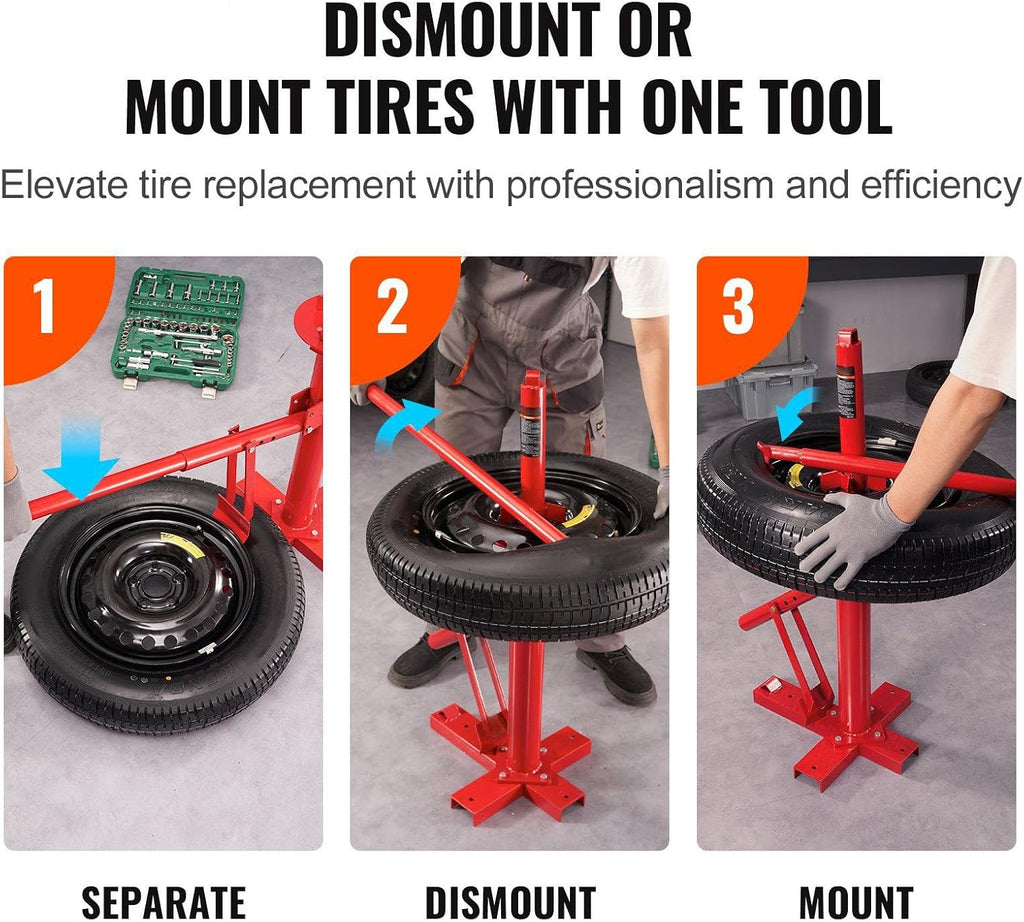 Manual Tire Changer, Portable Hand Bead Breaker Mounting Tool for 203-406 mm Tires, Compatible with Car Truck