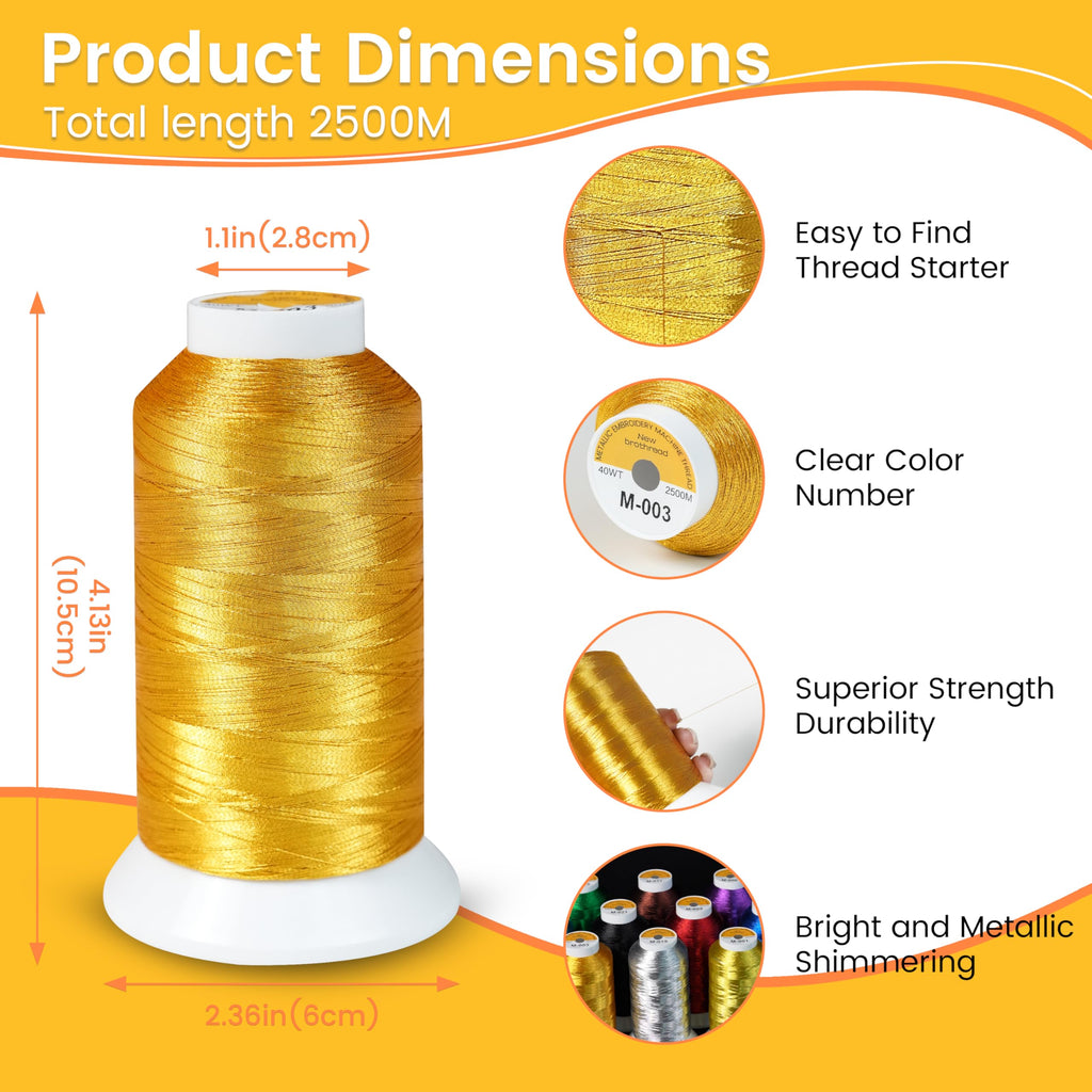 Metallic Embroidery Machine Thread - Purple M-006