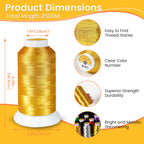 Metallic Embroidery Machine Thread - Purple M-006