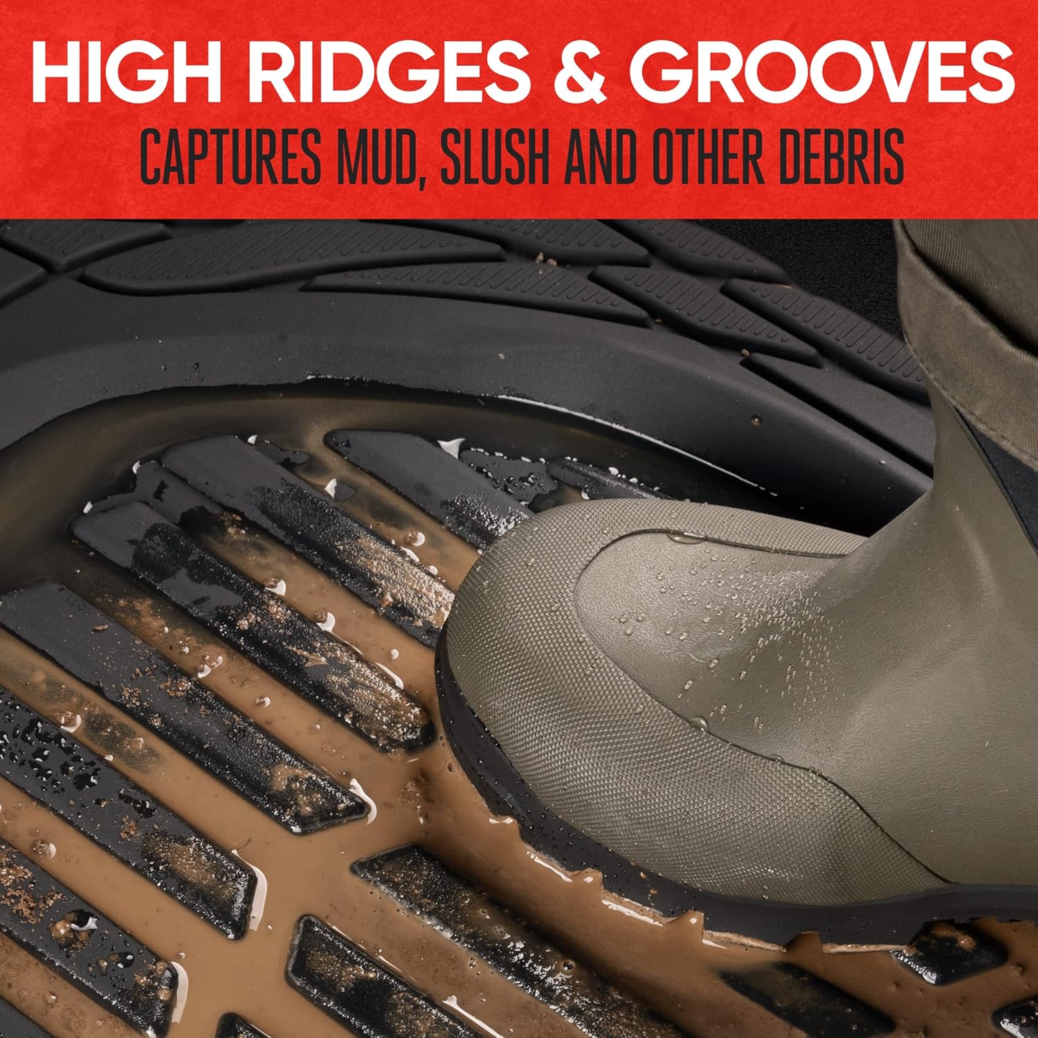 2 Piece Front Car Floor Mats- Black FlexTough Contour Liners-Deep Dish Heavy Duty Rubber Floor Mats for Car SUV Truck