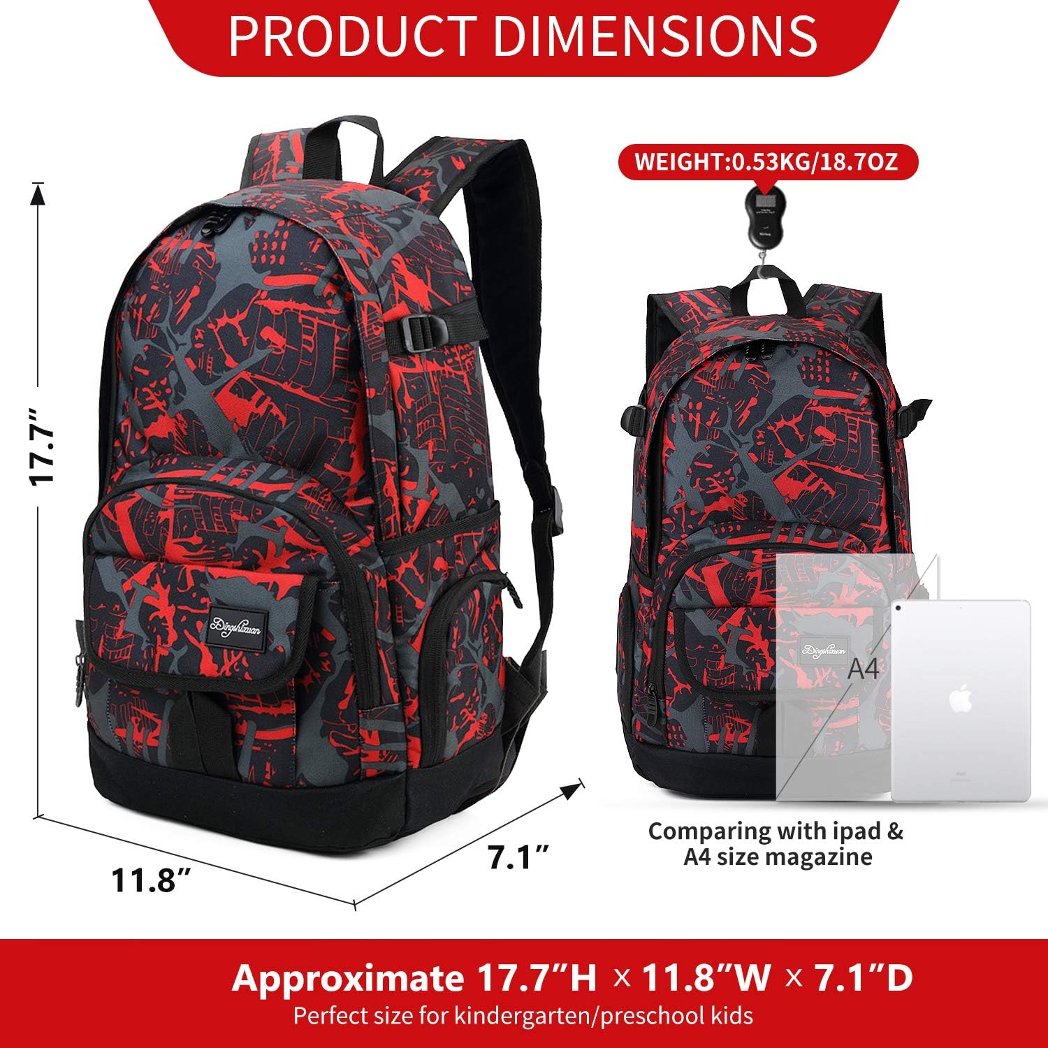 School Backpack Travel Bag for Men & Women Lightweight College