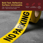 No Parking Tape | Yellow Caution Tape Roll 4-Pack, 656 Ft Each