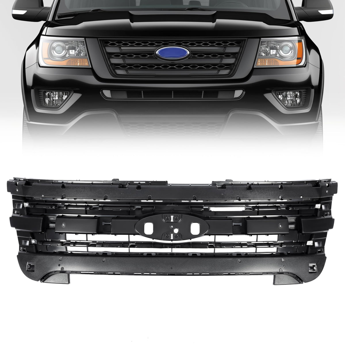 KUAFU Grille Shell Compatible with Explorer Police Interceptor Utility