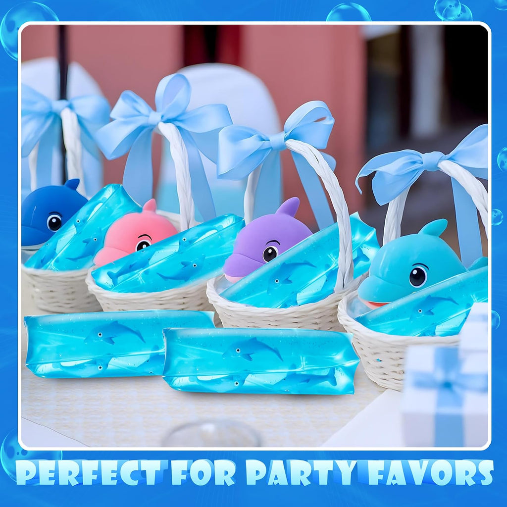 Dolphin Water Wiggler Toys (2-Pack) Water Snake Sensory Fidget Toys | Slippery Water Tubes for Kids, Birthday Party
