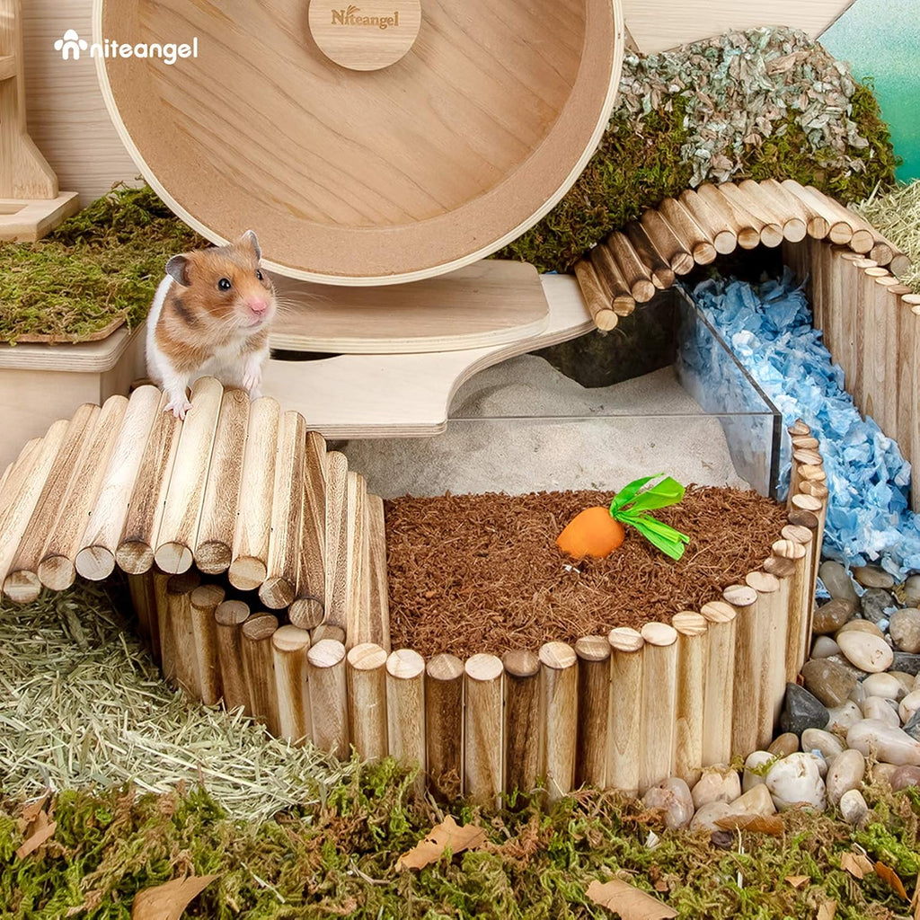 Natural Coco/Cork Hamster Bedding: 4L Absorb Odors & Low Dust