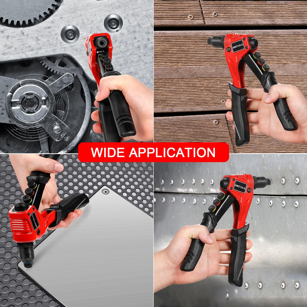 Pop Rivet Gun Kit with 200 Blind Rivets,Upgraded Pop Rivet Tool Kit