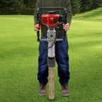 52CC Gas-Powered T-Post Driver with 2.55HP 2-Stroke Engine, Air-Cooled Petrol Piledriver, 1300-3000 BPM, Includes 3