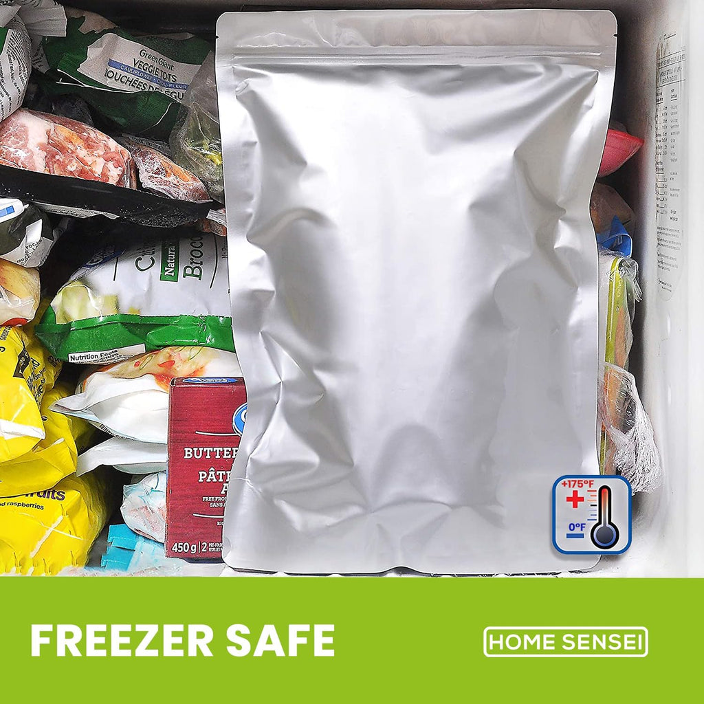 30 Mylar Bags for Food Storage 1 Gallon - Extra Thick 15 Mil - Long Term & Food Grade - Mylar Bags with Oxygen