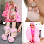 Light Pink 22G Marabou Feather Boa,2 Yards Boa for Crafting