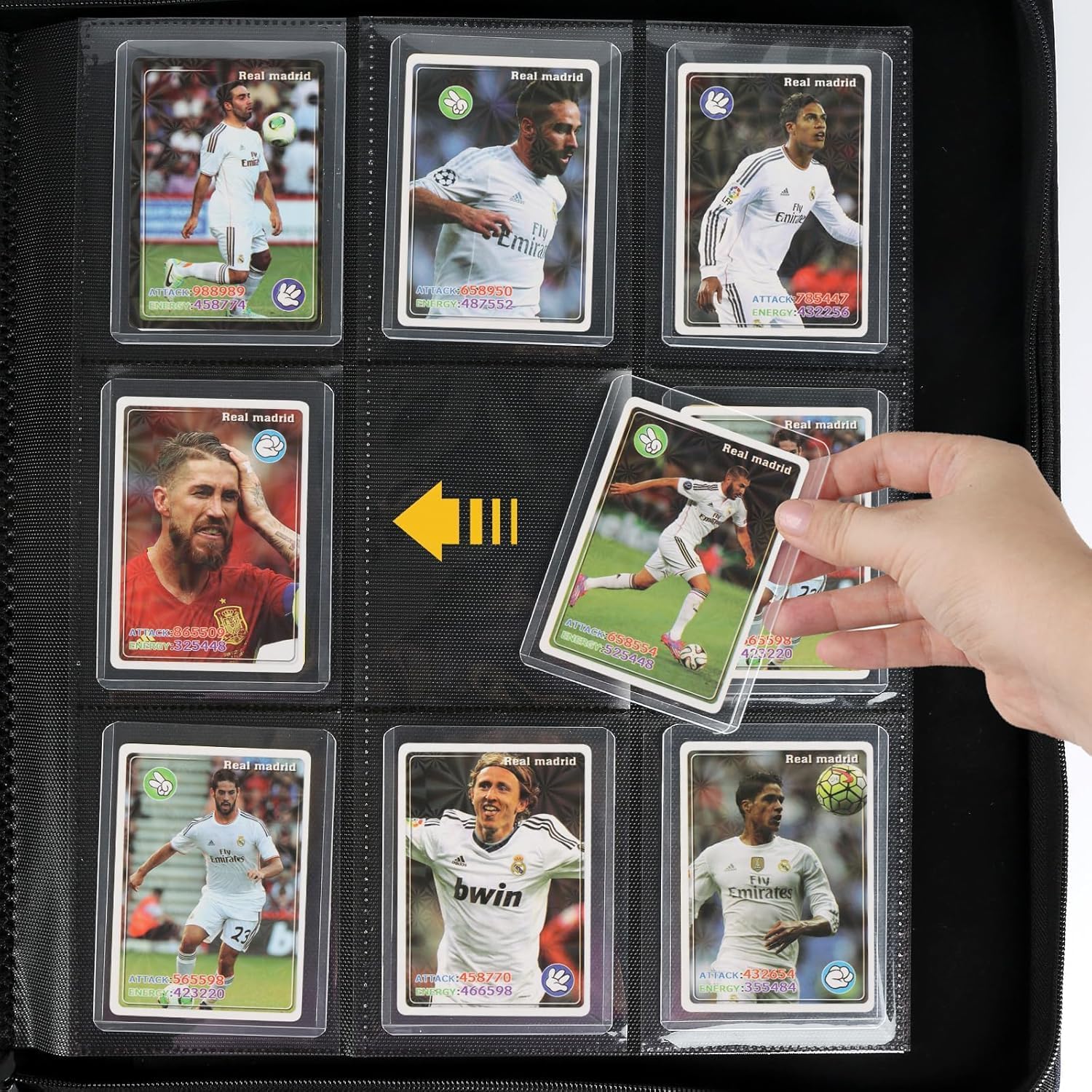 Toploader Binder,Toploader Hard Cases, 9-Pocket Pages Sleeves Hold up 288 Cards.Toploader Card Binder with Sleeves