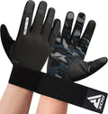 Weight Lifting Gloves with Wrist Support -Touch Screen Full Finger Gym Workout, Breathable Anti Slip Padded Grip, Men
