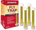 Gold Stick 4-Pack, Sticky Hanging Fly Traps Indoor & Outdoor | Includes a food-based lure to draw flies; reflective