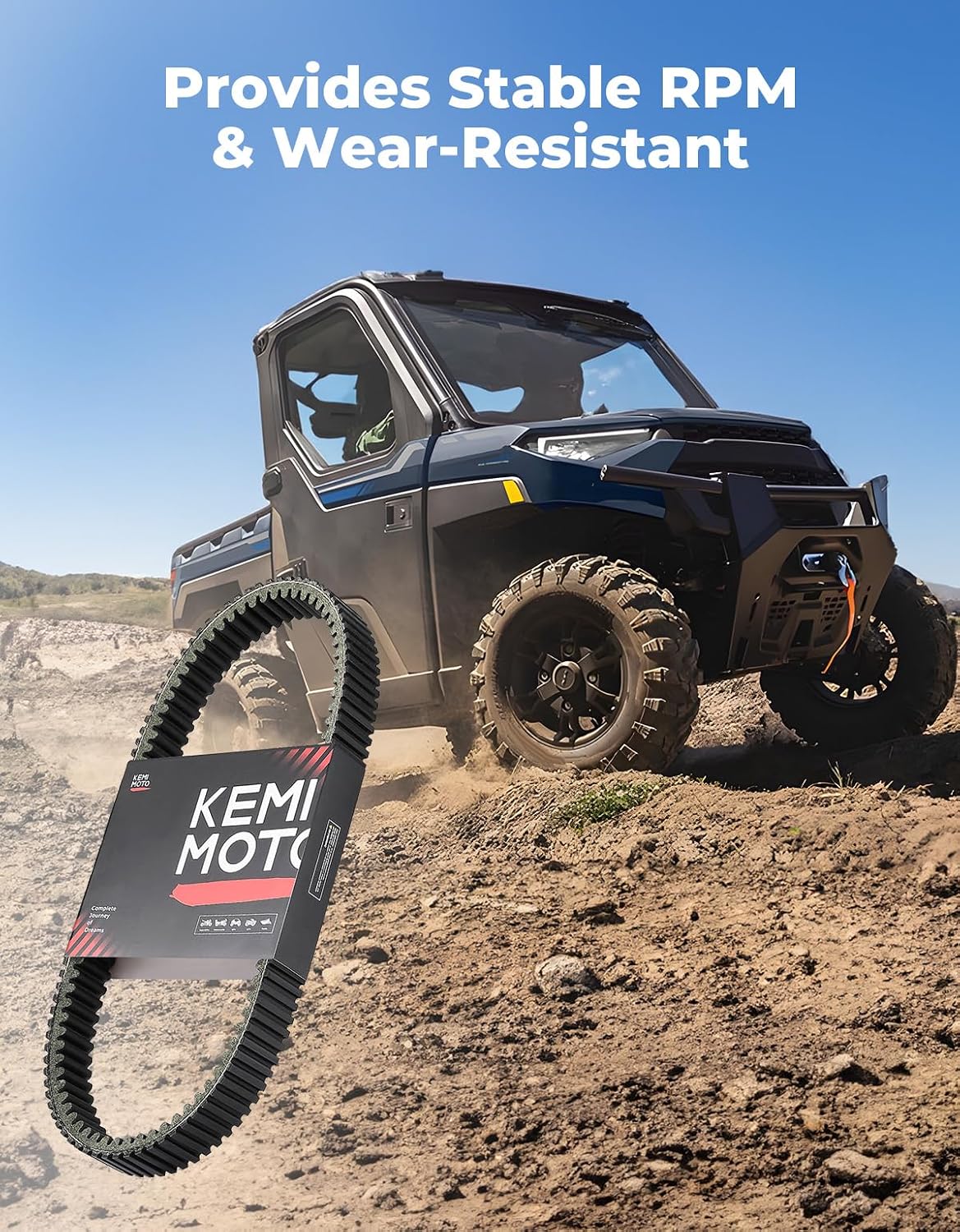 KEMIMOTO UTV Heat-Resistant Drive Belt Replace #3211186