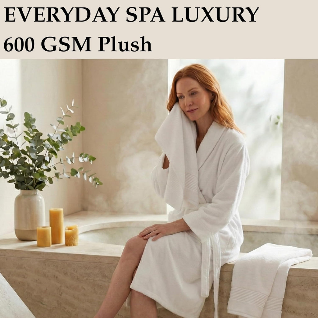 Boulevard Series 3-Piece Mix Size Luxury Bathroom Towel Set - Includes Bath Towel, Hand Towel & Washcloth, Soft 600