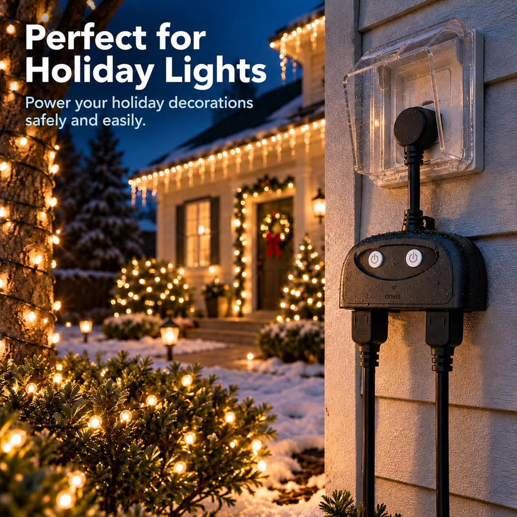 Outdoor Smart Plug, Matter Over Thread, Energy Monitoring, IP65