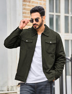 Corduroy Jacket Men Lightweight Work Jacket Fall Casual Shacket