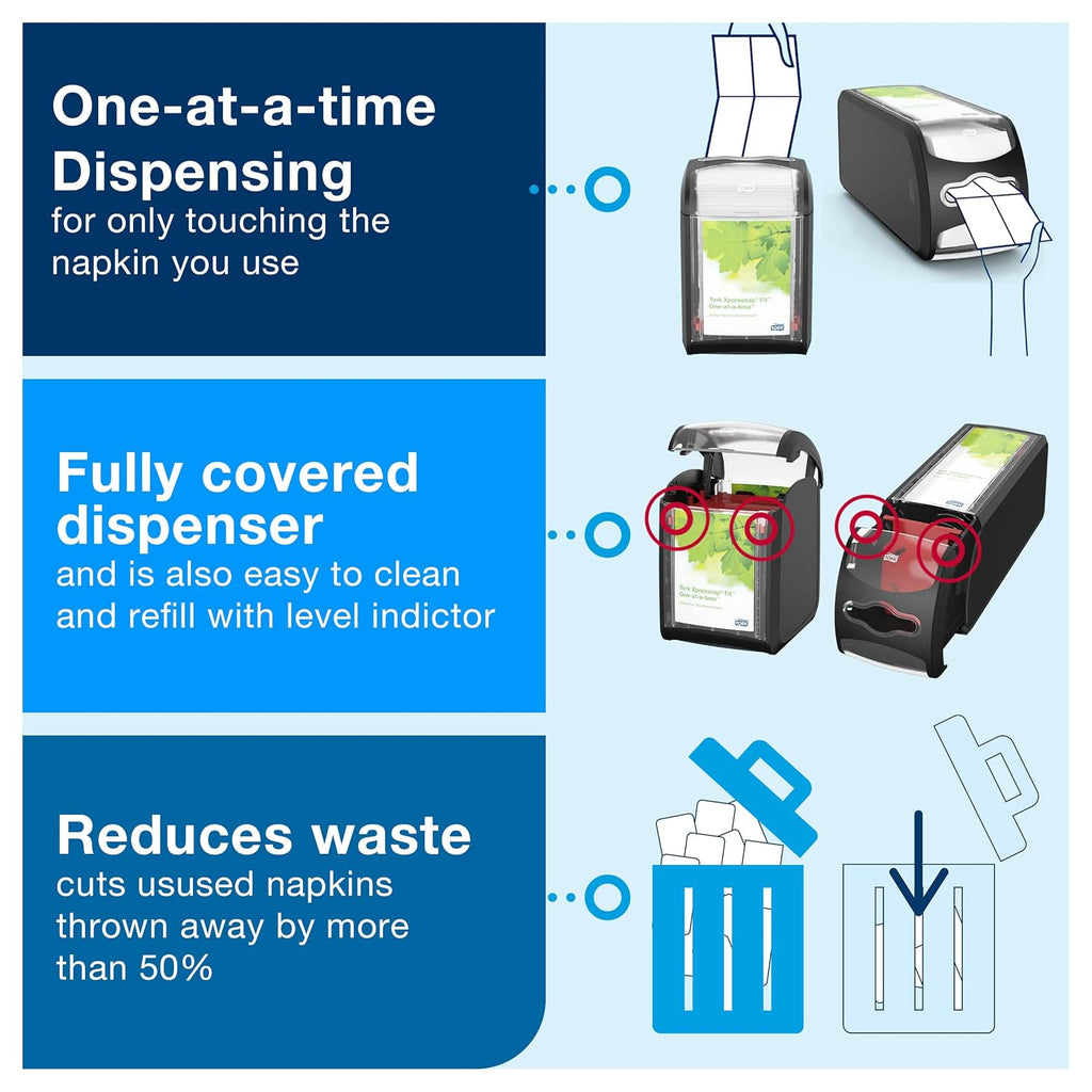 Xpressnap Fit Counter Napkin Dispenser Black N14, 7432000