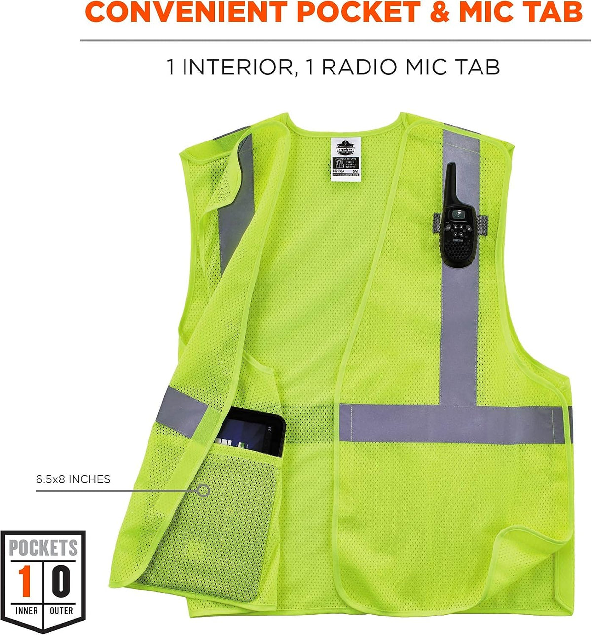 GloWear ANSI High Visibility Orange Breakaway Reflective Safety Vest