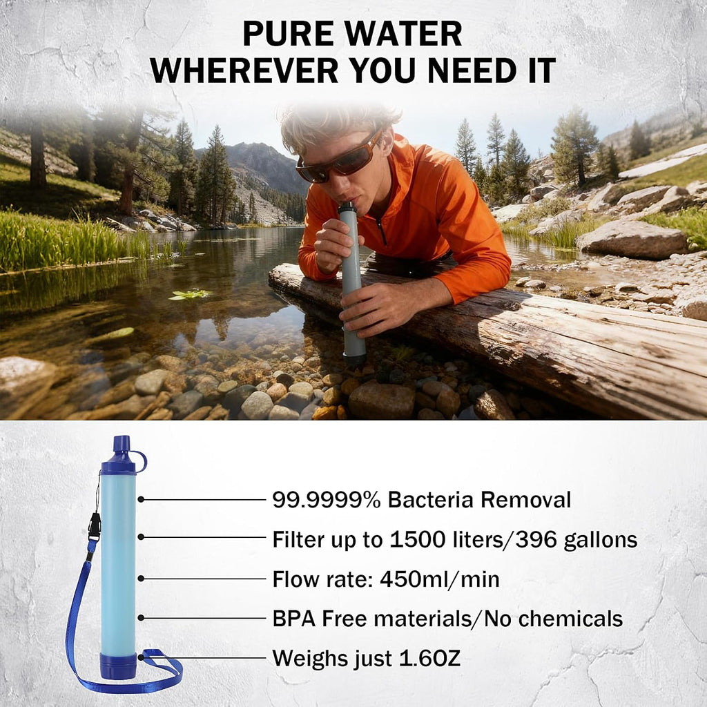 Survival Kit, Survival Gear and Equipment 258 PCS with Water Filter, Emergency Tent, LED Lantern, First Aid Kit