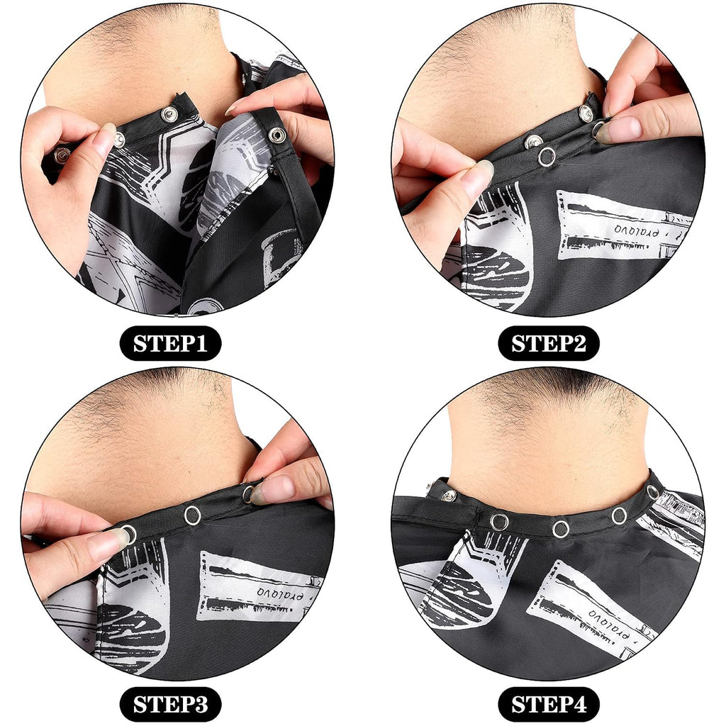 3 Pcs Professional Barber Cape for Adults,Hairdressing Salon Cape | Hairdresser Apron, Watertight Polyester, Easy