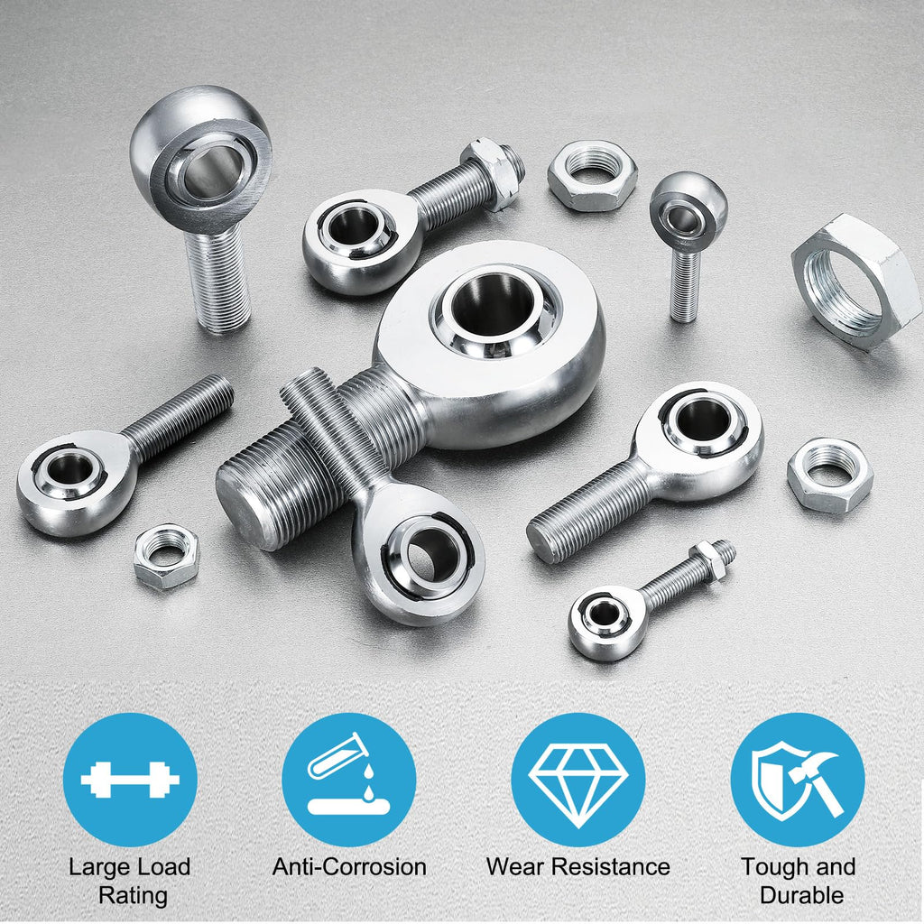 uxcell XM6+XML6 Joint Rod Ends Kit 3/8" Bore - 2 Pair (Left+Right, 4Pcs)