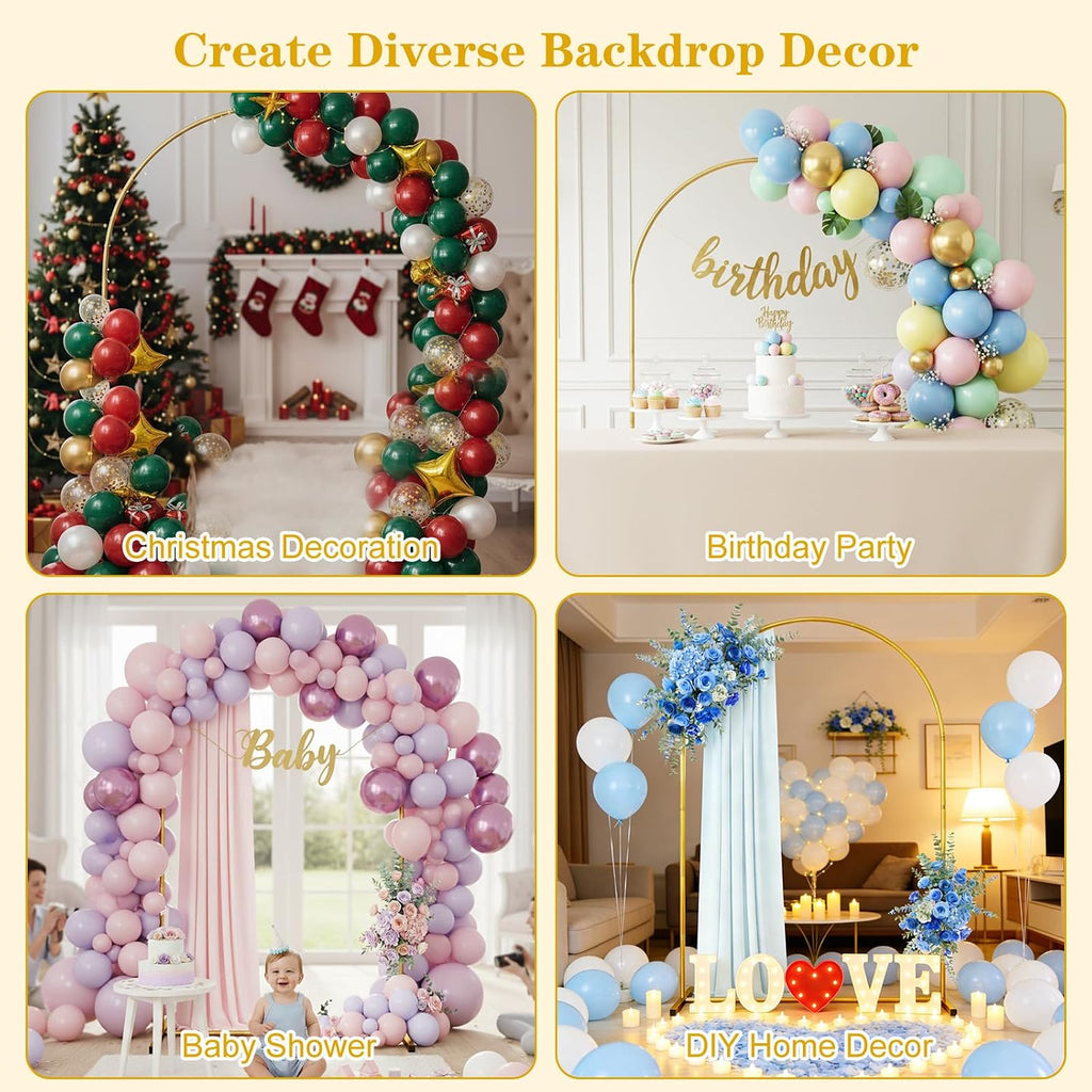 7.2FT Metal Arch Backdrop Stand, Gold Wedding Balloon Arch Stand