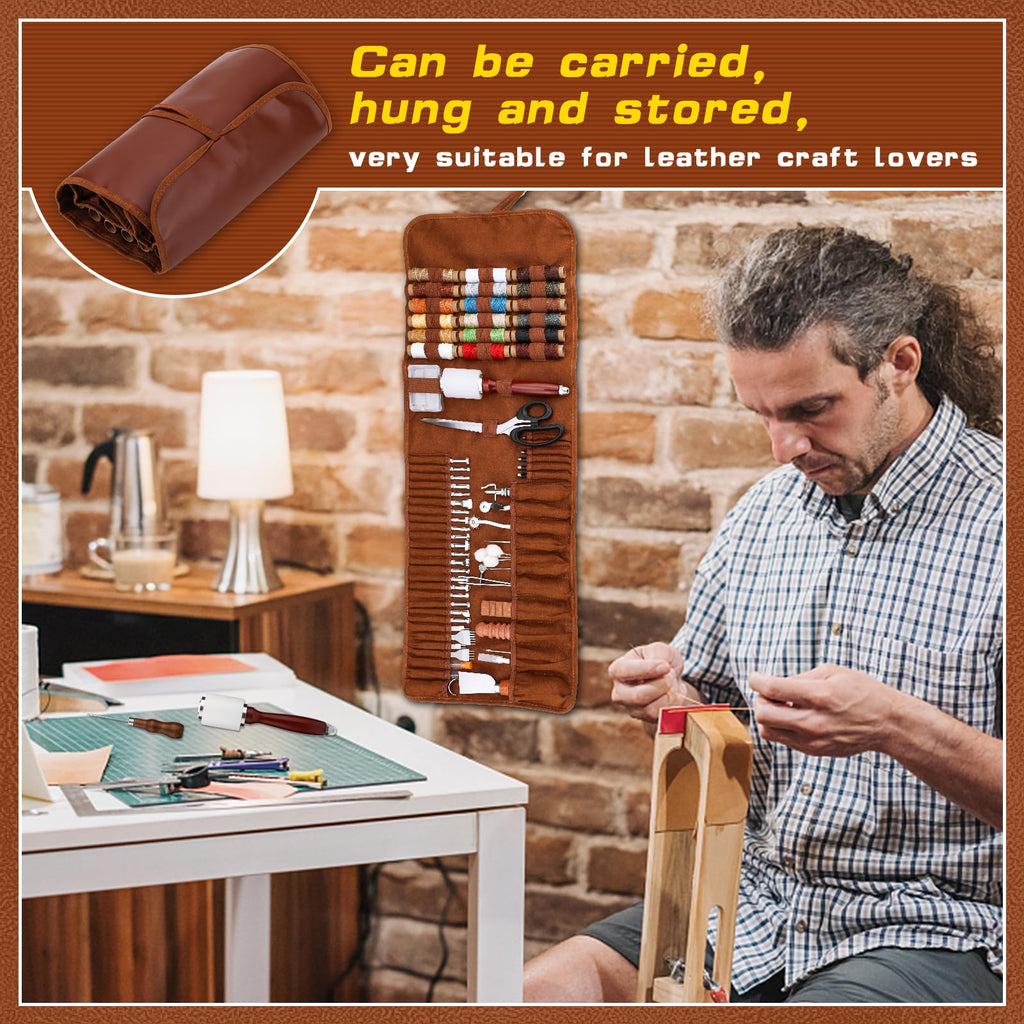 Leather Working Tool Leatherworking Tool Kit for Carving Punching
