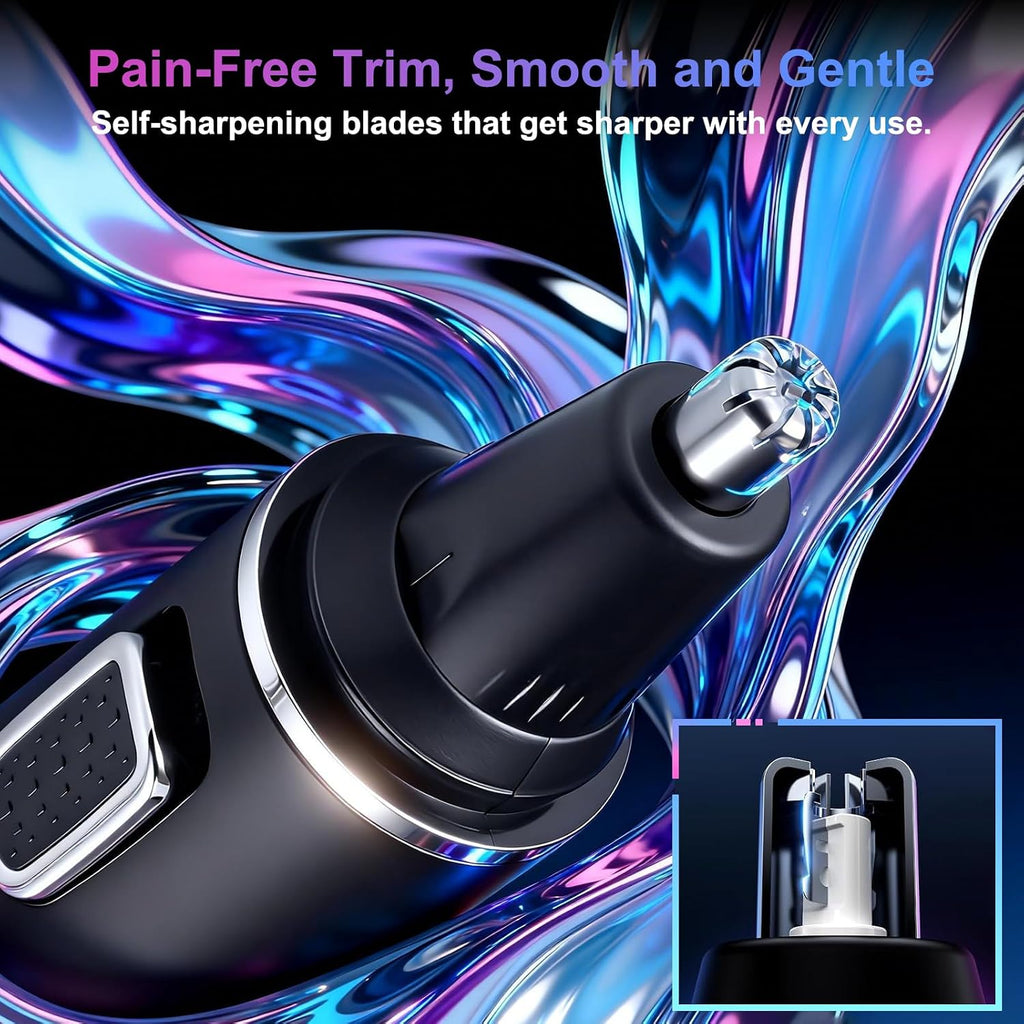 Nose Hair Trimmer for Men,Rechargeable Ear and Nose Trimmer,2026 Professional 2 in 1 Painless Eyebrow & Facial Hair