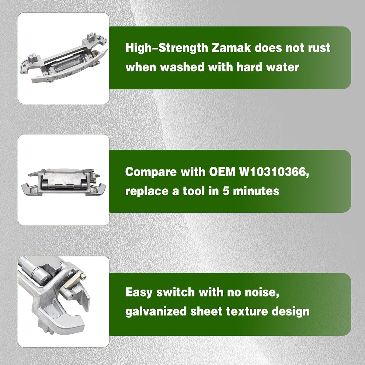W10310366 Cosamatcozon Upgraded Dryer Door Hinge Part - Compatible with Some Whirlpool, Maytag and Amana Dryers