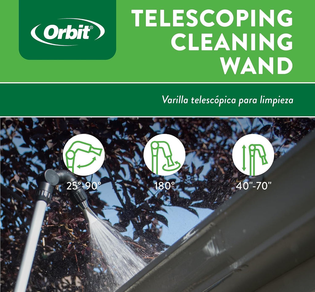 Telescoping Gutter Cleaning Wand, Silver - 58543