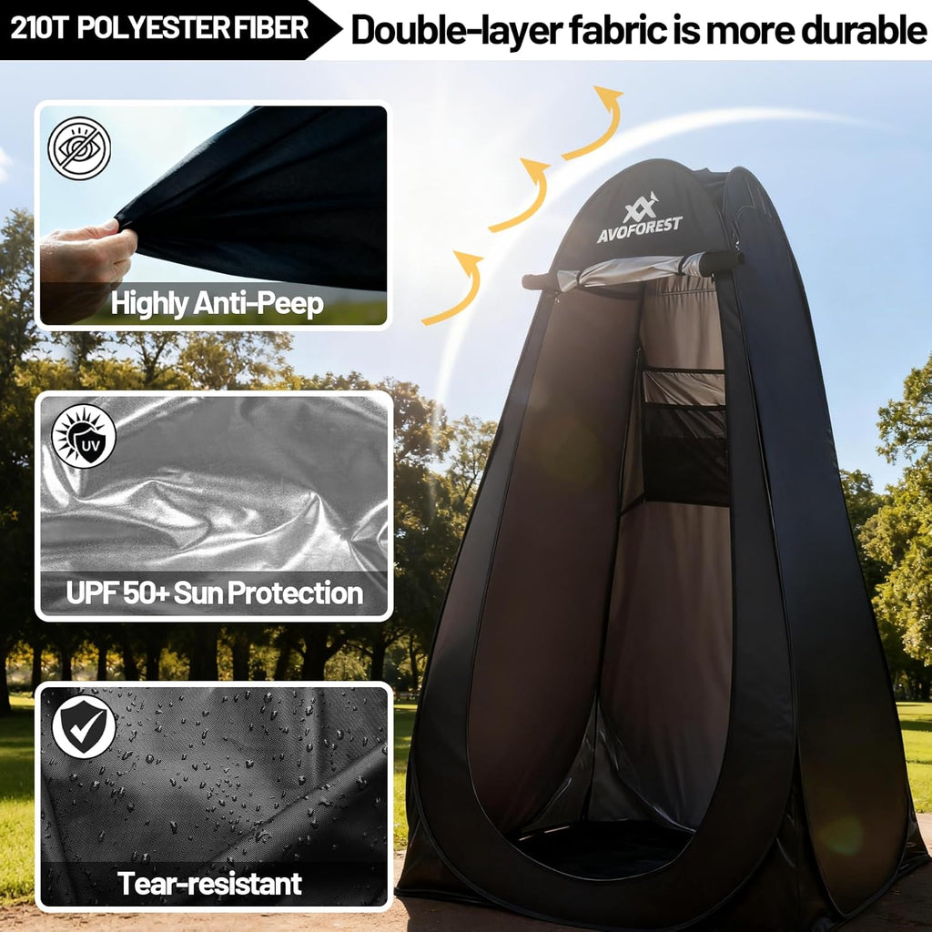 Pop Up Privacy Tent - Camping Shower Tent,Instant Shower Changing Room with 8 Pcs Ground Stakes Portable Toilet