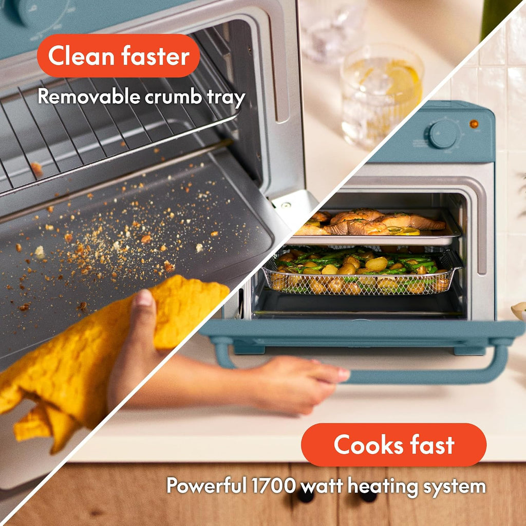 6 Slice Toaster Oven With Air fryer, Surf