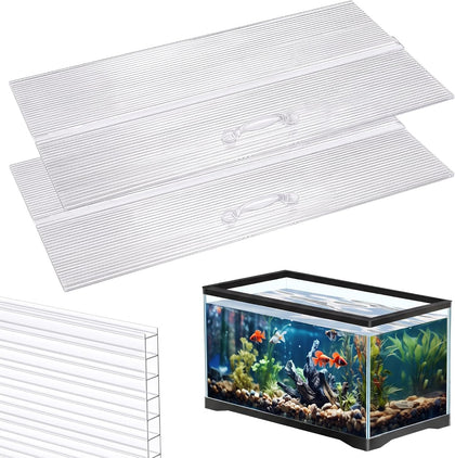 Aquarium Lids Canopy Set, 36 x 18 Inch, Clear, 1 Pcs