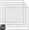 4 Pcs 13 x 12 Inches Dehydrator Trays Compatible with CP267-FD Only Stainless Steel Dehydrator Drying Mesh Screens