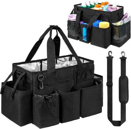 Cleaning Caddy Bag, Cleaning Supplies Organizer for Housekeepers, Housekeeping Caddy with Handle and Detachable