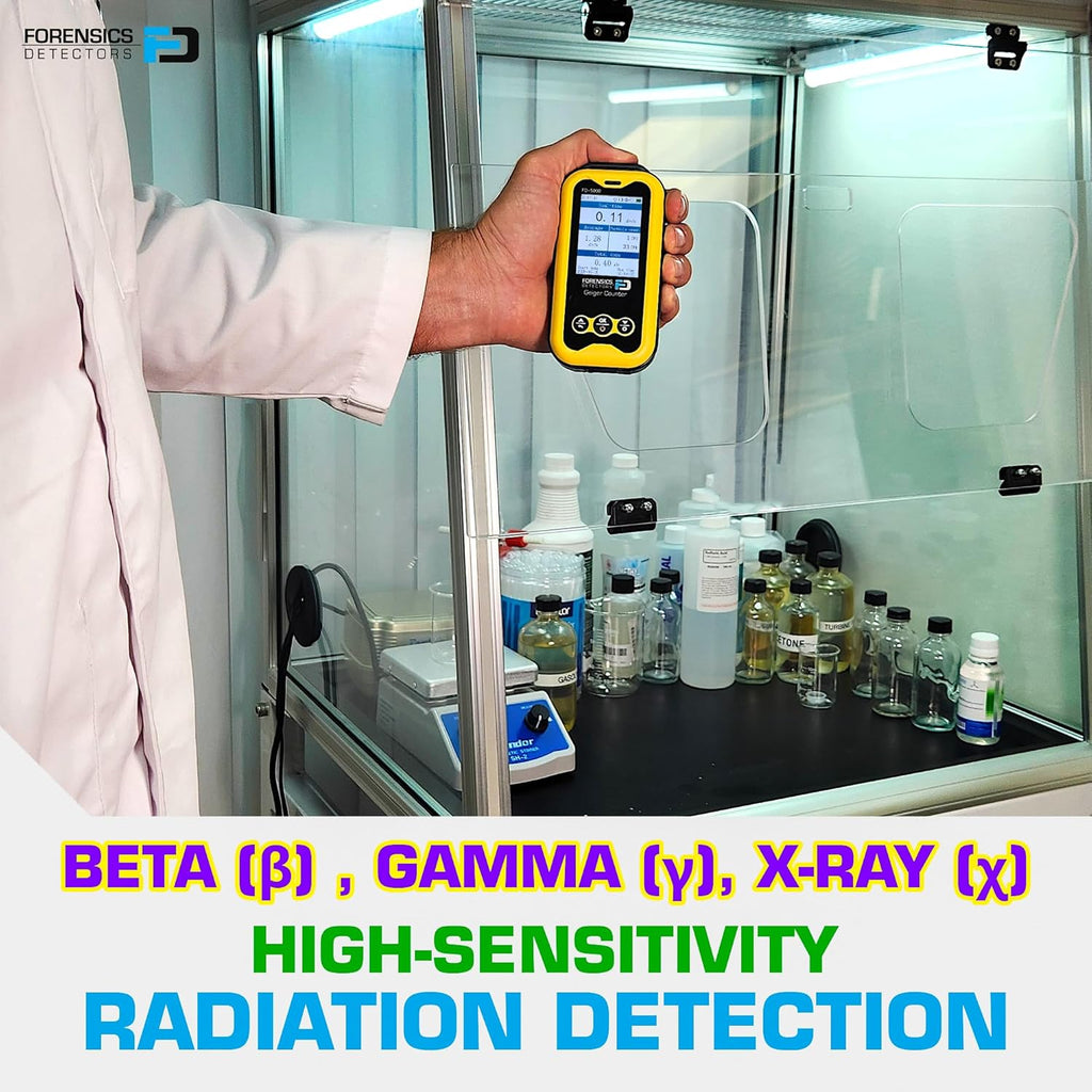 Geiger Counter + Radiation Test Card | Upgraded 20-Year Sensor Life | Radiation Detector | Beta, Gamma, & X-Rays |