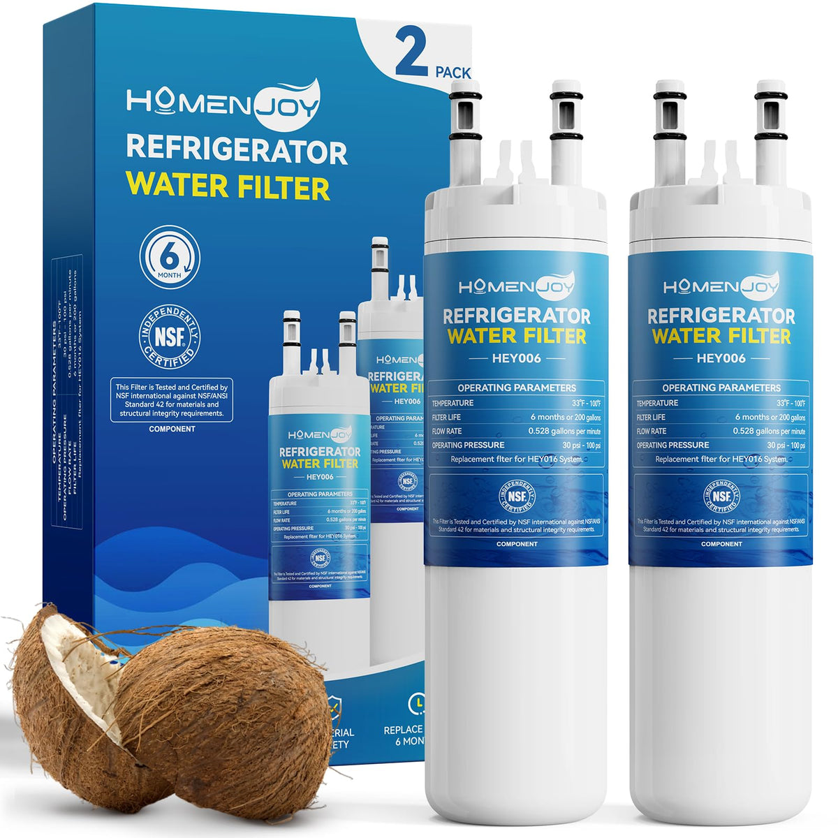 Water Filter Replacement Compatible with Frigidaire PureSource 3 WF3CB, 2 Pack