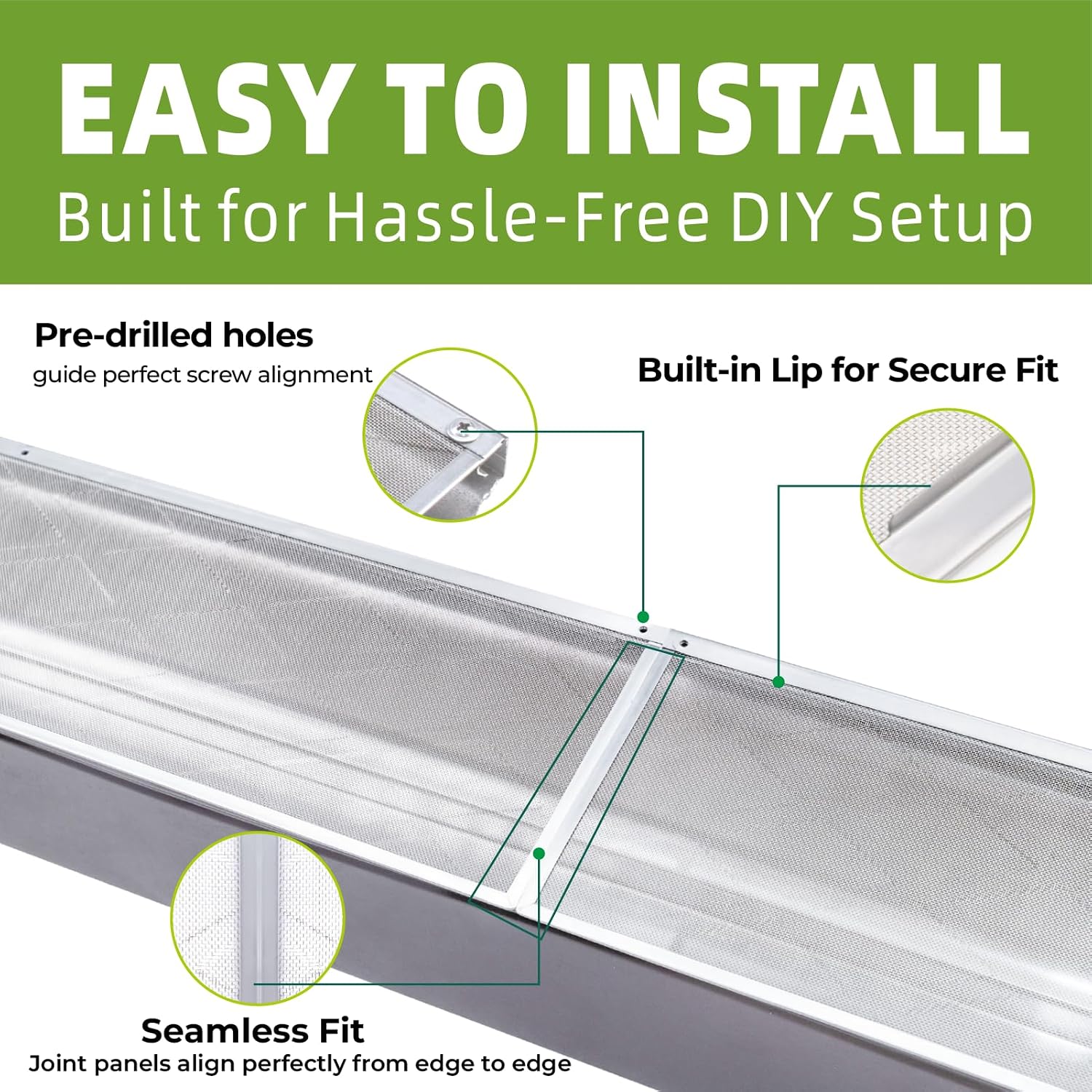 5 Inch Gutter Guard, 100% Stainless Steel Micro-Mesh Screen
