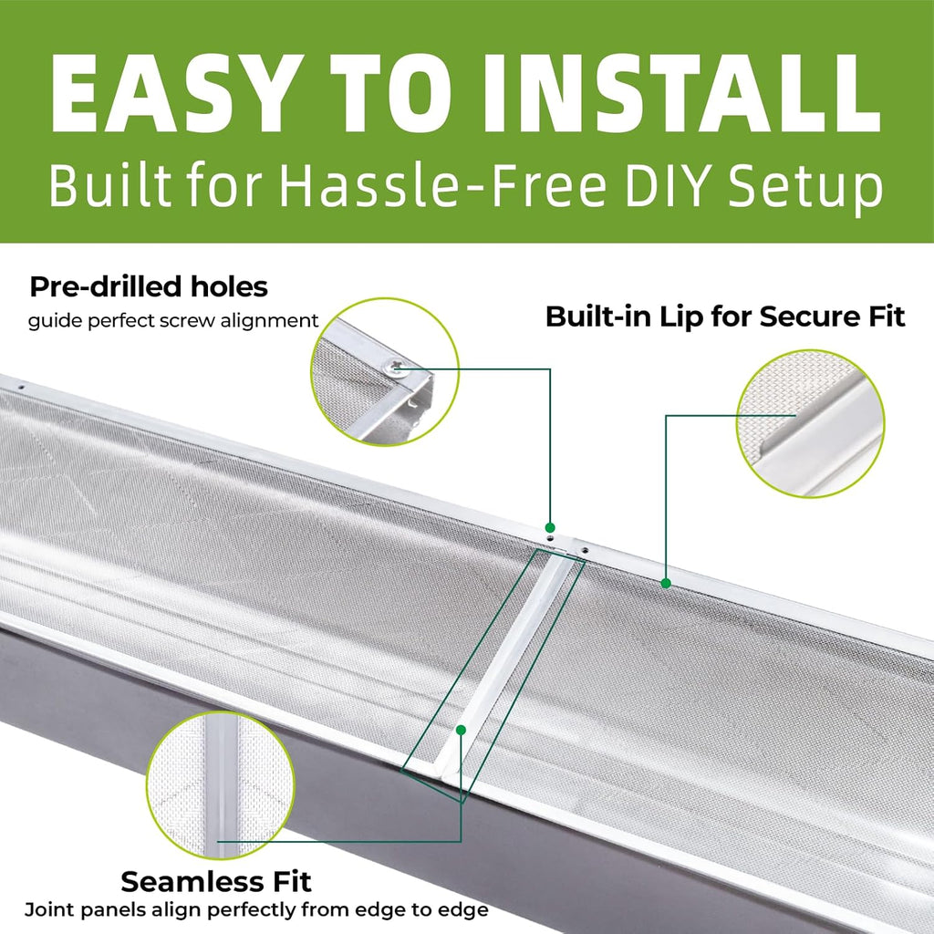 5 Inch Gutter Guard, 100% Stainless Steel Micro-Mesh Screen
