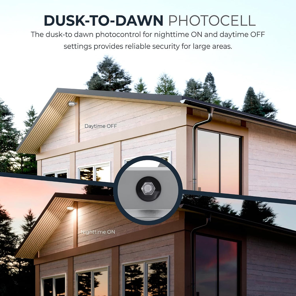 HALO ALB LED Area Light, 2000 Lumens, Dusk-to-Dawn, Gray