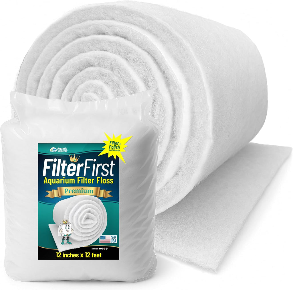 Aquarium Filter Floss for Fish Tank Filters - FilterFirst Aquarium Filter Pad - Media Roll for Crystal Clear Water