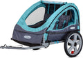 Take 2 Kids Bike Trailer, Double Seat, Universal Coupler, Folding Frame, Quick-Release Wheels, Canopy with Bug Screen