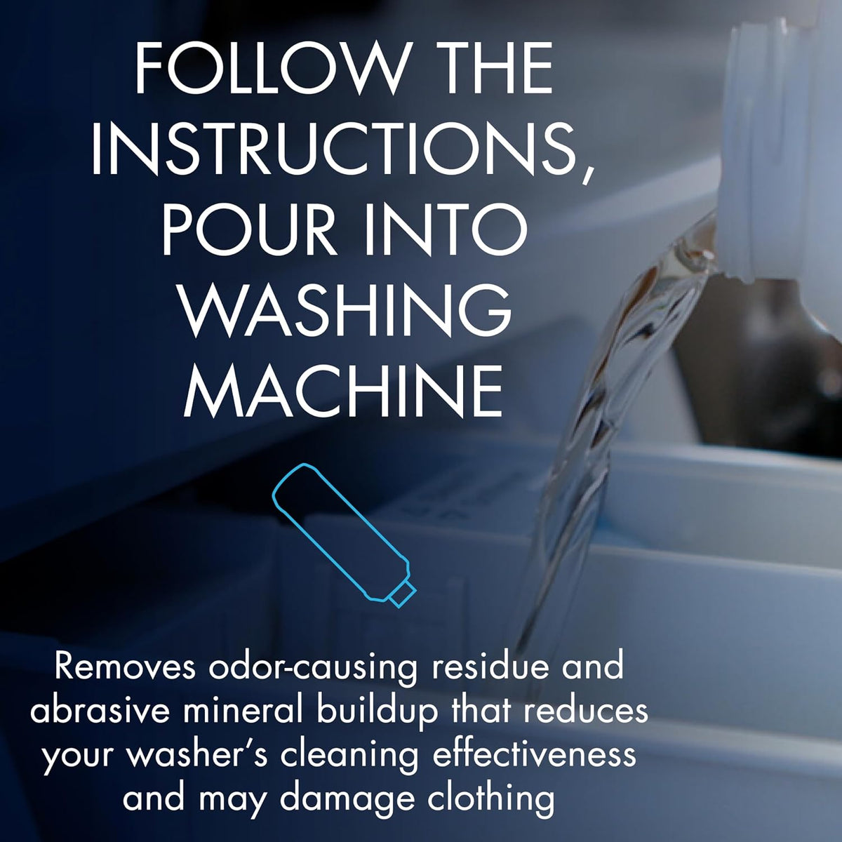 Washer Magic Washing Machine Cleaner and Deodorizer, 3 Bottles, Multicolor